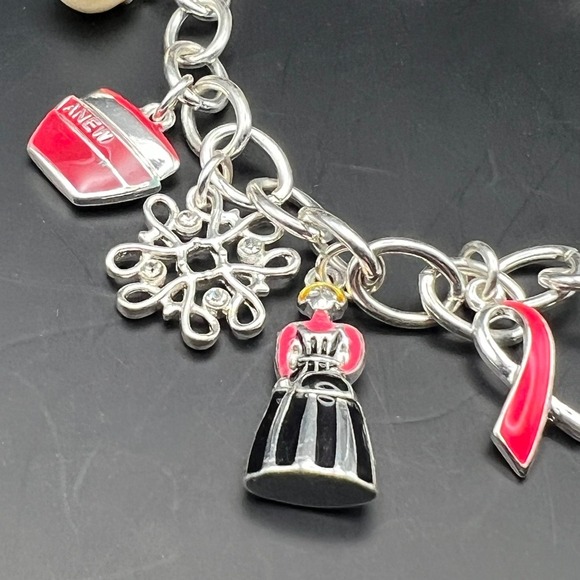 Vintage Avon Enameled Charm Bracelet - Picture 2 of 4